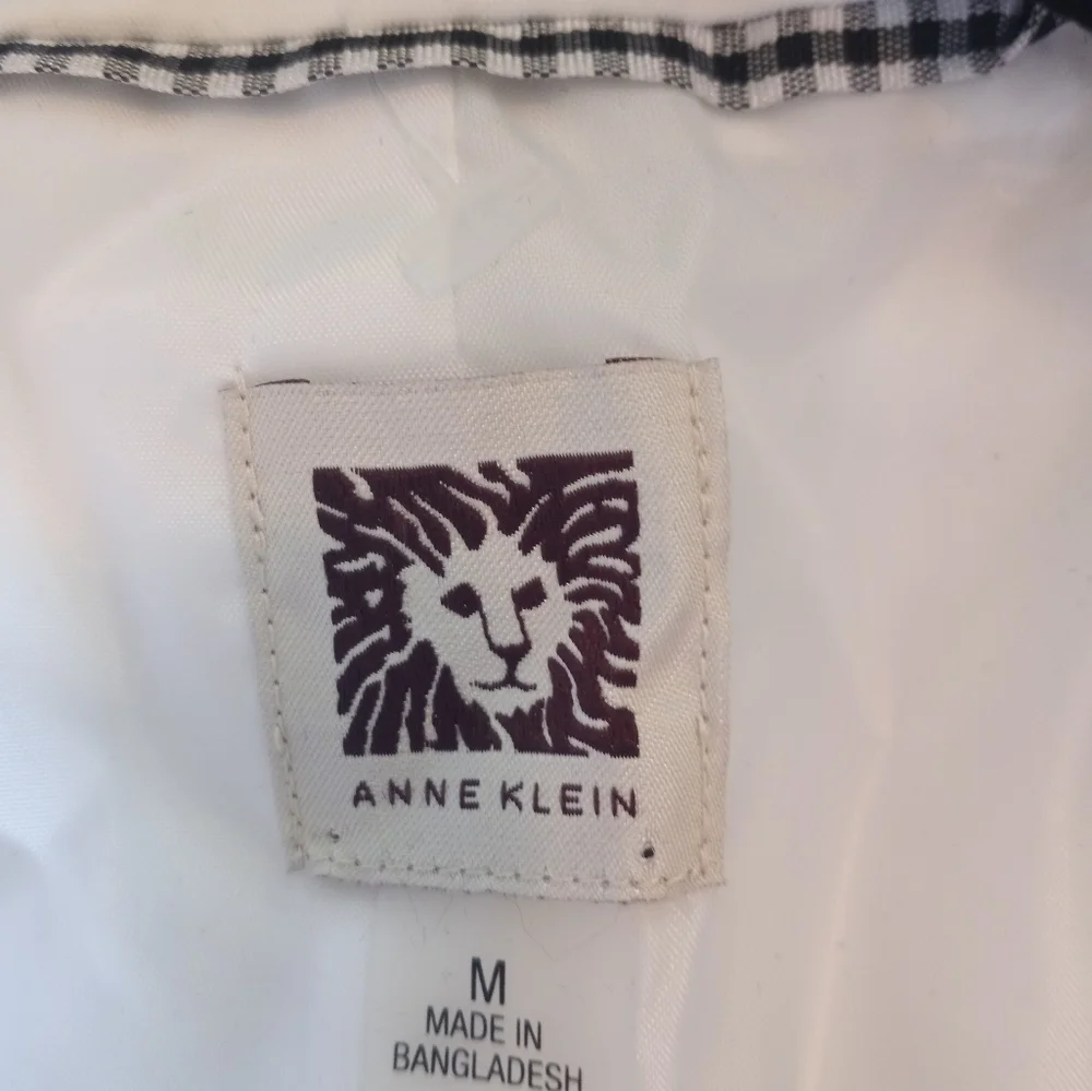 Anne Klein White Bohemian Casual Classic Tuxedo Style Blazer